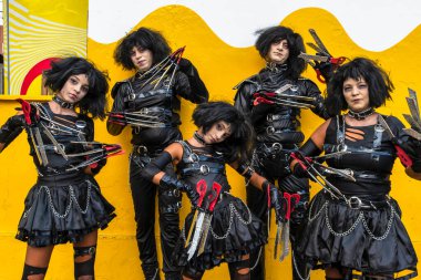 Maragogipe, Bahia, Brezilya - 04 Mart 2019: Carnaval de Maragojipe Brezilya 'nın Bahia eyaletinin Maragogipe şehrinde her yıl düzenlenen geleneksel bir karnaval festivali..