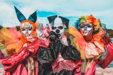 Maragogipe, Bahia, Brezilya - 04 Mart 2019: Carnaval de Maragojipe Brezilya 'nın Bahia eyaletinin Maragogipe şehrinde her yıl düzenlenen geleneksel bir karnaval festivali..