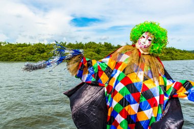 Maragogipe, Bahia, Brezilya - 04 Mart 2019: Carnaval de Maragojipe Brezilya 'nın Bahia eyaletinin Maragogipe şehrinde her yıl düzenlenen geleneksel bir karnaval festivali..