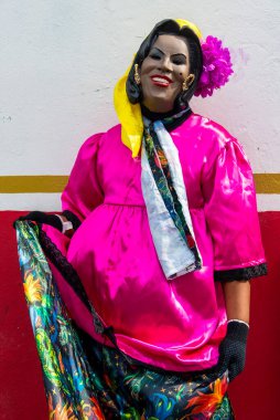 Maragogipe, Bahia, Brezilya - 04 Mart 2019: Carnaval de Maragojipe Brezilya 'nın Bahia eyaletinin Maragogipe şehrinde her yıl düzenlenen geleneksel bir karnaval festivali..