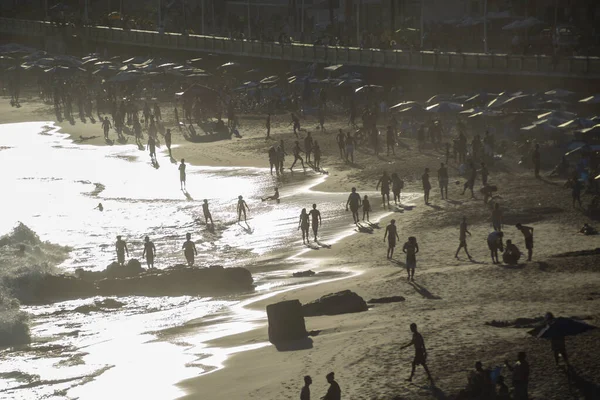 Salvador Bahia Brazil September 2021 Large Group People Beach Bright — Stock Photo, Image