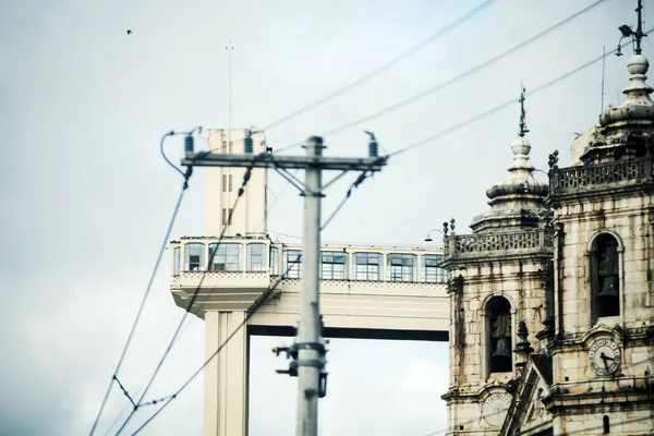 Salvador Bahia Brasil Setembro 2021 Vista Lateral Elevador Lacerda Cidade — Fotografia de Stock