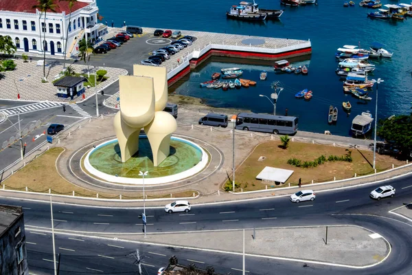 Monumento Fonte Rampa Mercado Uma Escultura Criada Pelo Artista Brasileiro — Fotografia de Stock