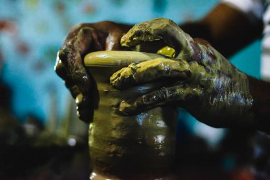 Maragogipinho, Bahia, Brezilya - 15 Haziran 2018: Maragogipinho, Aratuipe, Bahia, Brezilya 'da Seramik Sanatı. Latin Amerika 'daki en büyük çömlek merkezi..