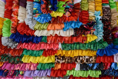 Renkli arkaplanın tam kare görüntüsü. Salvador, Bahia, Brezilya.