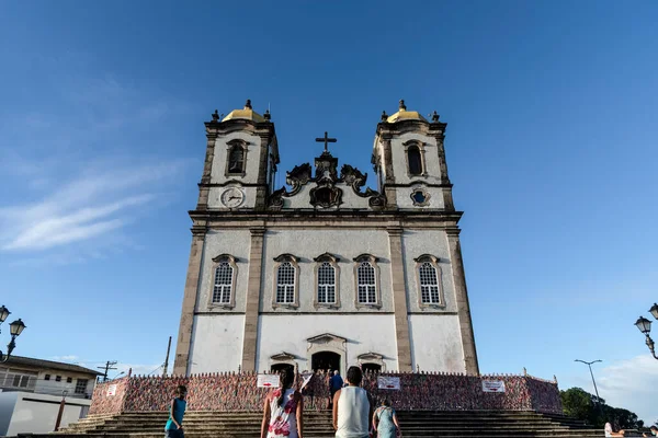 萨尔瓦多 巴西巴伊亚州 巴伊亚州 2020年7月25日 萨尔瓦多市Senhor Bonfim 俗称Igreja Bonfim 大教堂景观 — 图库照片