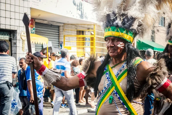 Salvador Bahia Brazília 2015 Július Őslakosok Salvadori Lapinha Negyedben Rendezett — Stock Fotó