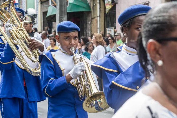 Salvador Bahia Brasile Luglio 2015 Musicisti Vengono Visti Durante Parata — Foto Stock