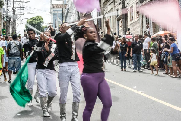 Salvador Bahia Brazylia Lipca 2015 Uczniowie Szkół Publicznych Widziani Podczas — Zdjęcie stockowe