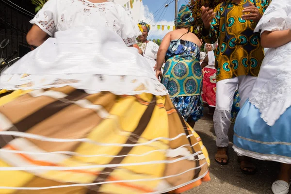 Saubara Bahia Brazylia Czerwca 2020 Członkowie Candomble Tańczą Śpiewają Festiwalu — Zdjęcie stockowe