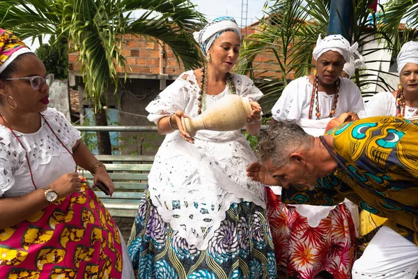 Saubara Bahia Brazil June 2020 Candomble Members Dancing Singing Religious — Stock Photo, Image