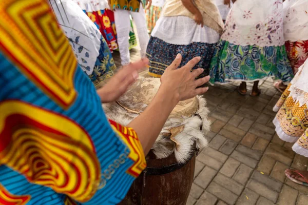 Saubara Bahia Brazília 2020 Június Candomble Tagok Táncolnak Énekelnek Bom — Stock Fotó