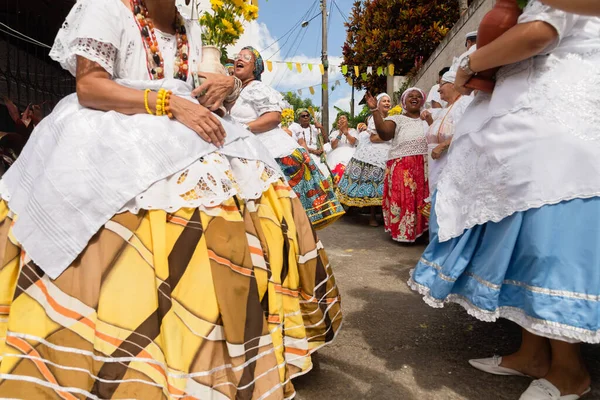 Saubara Bahia Brazylia Czerwca 2020 Członkowie Candomble Tańczą Śpiewają Festiwalu — Zdjęcie stockowe