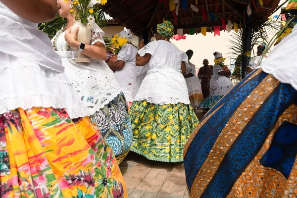 Саубара Бахия Бразилия Июня 2020 Года Члены Candomble Танцуют Поют — стоковое фото