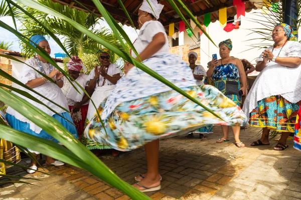 Saubara Bahia Brazil June 2020 Candomble Members Dancing Singing Religious — Stock Photo, Image