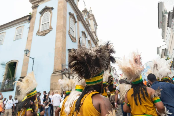 Salvador Bahia Brazylia Lipca 2015 Grupa Ludzi Protestuje Parada Paradzie — Zdjęcie stockowe