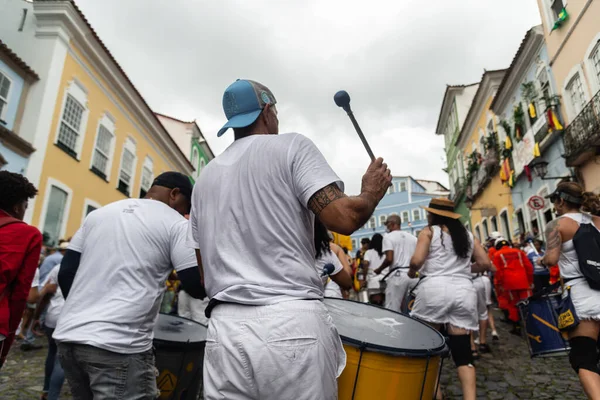 Salvador Bahia Brezilya Temmuz 2015 Bir Grup Insan Pelourinho Salvador — Stok fotoğraf