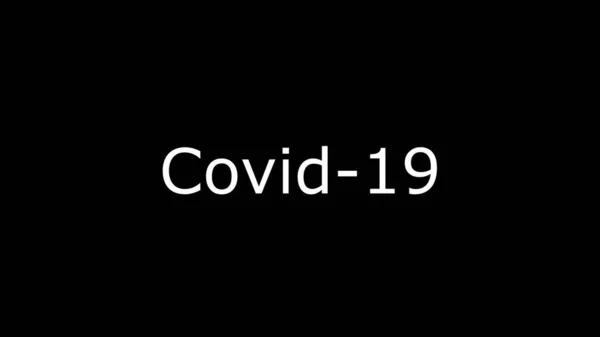 Covid Felirat Fekete Alapon Egészségügyi Világszervezet Who Bevezette Covid Nevű — Stock Fotó