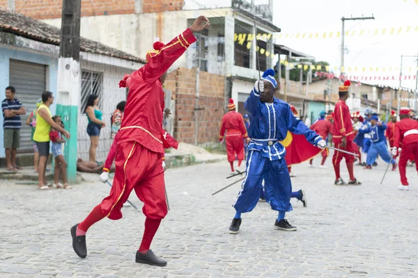 Men Women Children Members Cultural Group Chegana Dos Marujos Dance — Zdjęcie stockowe