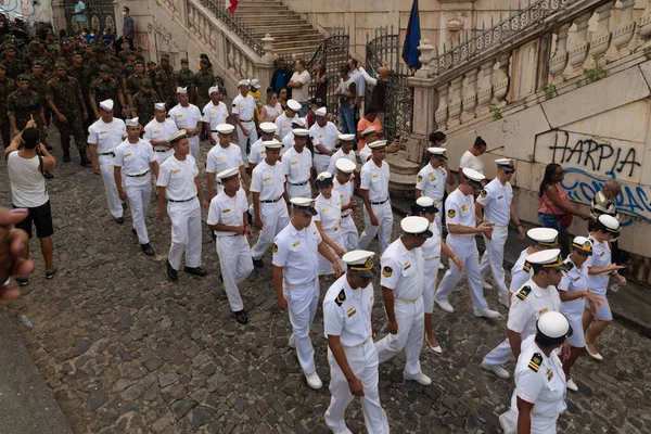 Salvador Bahia Brazil July 2022 Group Military Personnel Armed Forces — Stock Fotó