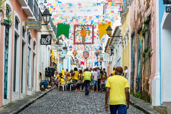 Salvador Bahia Brazil June 2018 Οπαδοί Της Βραζιλίας Εμφανίζονται Στο — Φωτογραφία Αρχείου