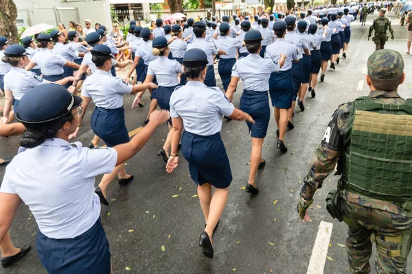 Salvador Bahia Brazil September 2022 Female Soldiers Brazilian Air Force — Foto Stock