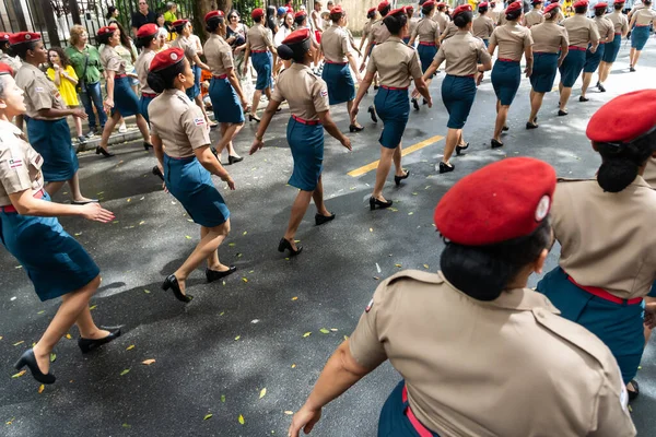 Salvador Bahia Brazil September 2022 Female Soldiers Bahia Military Police — стоковое фото
