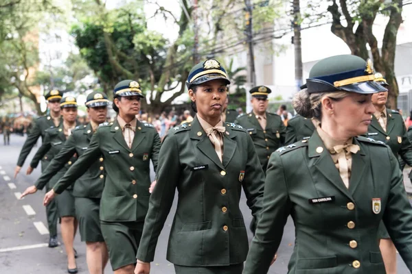 Salvador Bahia Brazil September 2022 Brazilian Army Officers Parading Independence — Foto de Stock