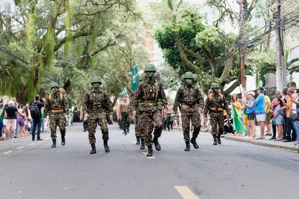 Salvador Bahia Brazil September 2022 Soldiers Brazilian Army Parading Independence — Φωτογραφία Αρχείου