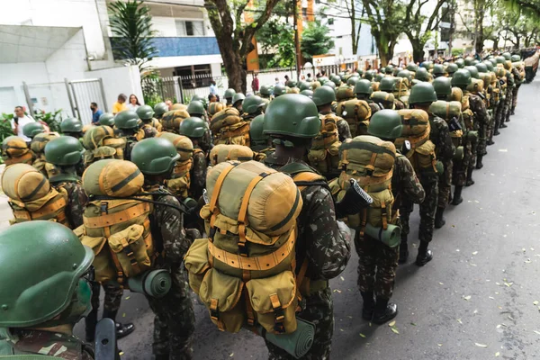 Salvador Bahia Brazil September 2022 Soldiers Brazilian Army Parading Independence — Φωτογραφία Αρχείου