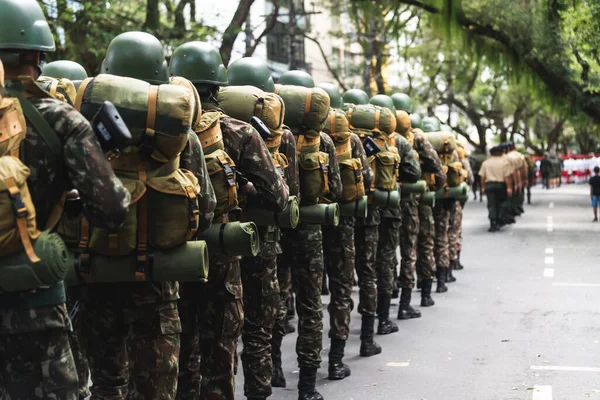 Salvador Bahia Brazil September 2022 Soldiers Brazilian Army Parading Independence — Stok fotoğraf