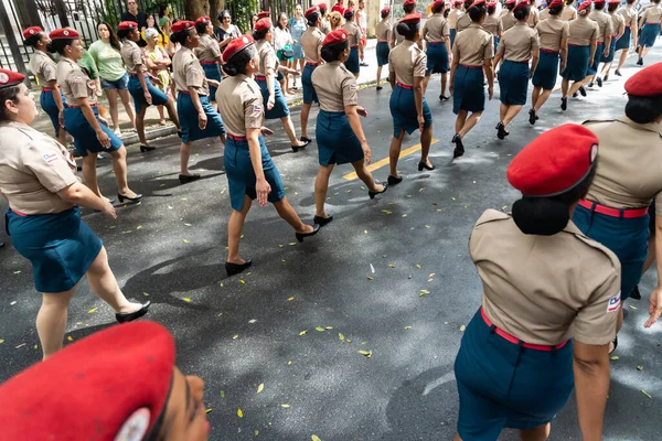 Salvador Bahia Brazil September 2022 Female Soldiers Bahia Military Police — Stock Photo, Image