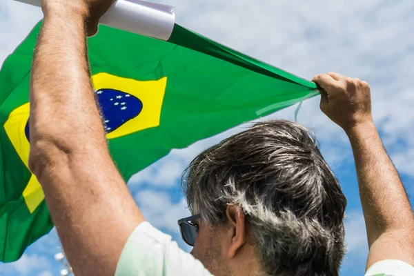 Salvador Bahia Brasil Março 2016 Brasileiros Protestando Contra Governo Presidente — Fotografia de Stock