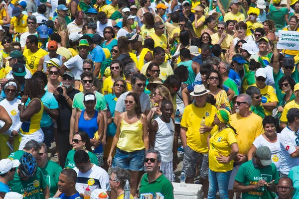 Salvador Bahia Brazylia Marca 2016 Brazylijczycy Protestujący Przeciwko Rządowi Prezydent — Zdjęcie stockowe