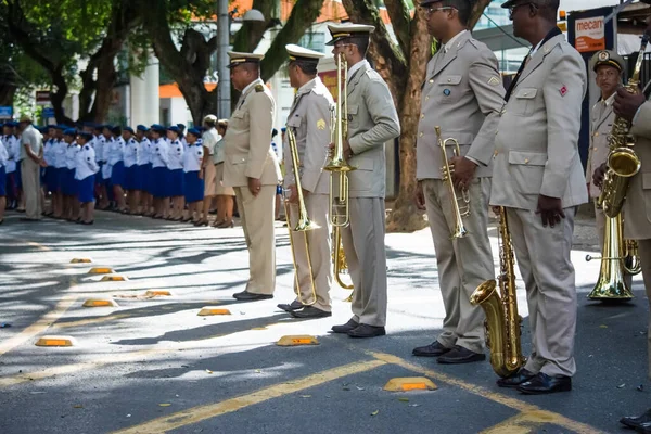 Salvador Bahia Brazil September 2016 Veterans Military Police Military Parade — Zdjęcie stockowe