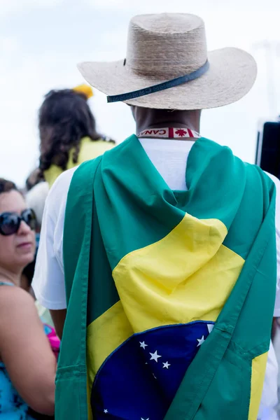 Salvador Bahia Brasil Março 2016 Brasileiros Protestam Contra Governo Presidente — Fotografia de Stock