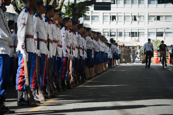 Salvador Bahia Brazil September 2016 Students Military Police School Military — Fotografia de Stock