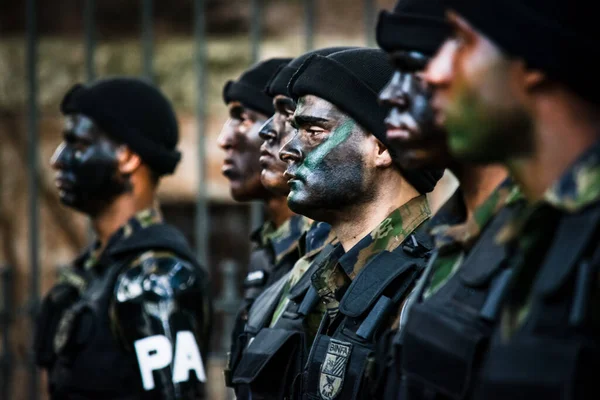 Salvador Bahia Brazil September 2016 Brazilian Army Soldiers Military Parade — Fotografia de Stock