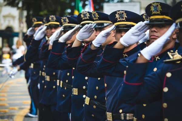 Salvador Bahia Brazil September 2016 Military Personnel Formation Military Parade — Stockfoto