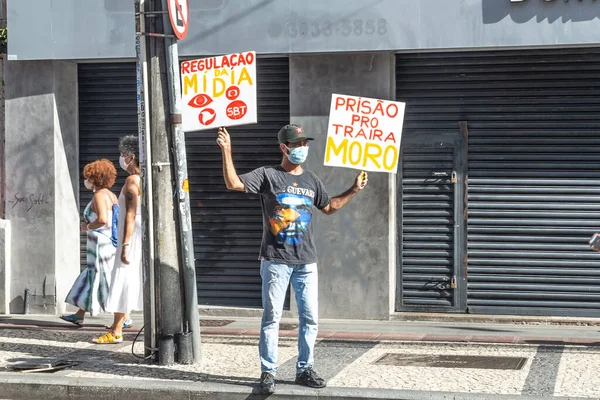 Salvador Bahia Brazilië November 2021 Brazilianen Protesteren Met Affiches Tegen — Stockfoto