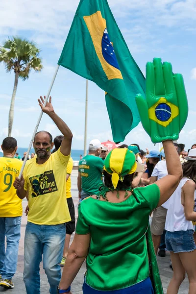 Salvador Bahia Brazylia Marca 2016 Brazylijczycy Protestujący Przeciwko Rządowi Prezydent — Zdjęcie stockowe