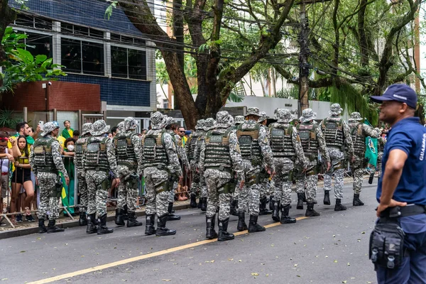 Salvador Bahia Brazil September 2022 Special Municipal Guards Participate Brazilian — Fotografia de Stock