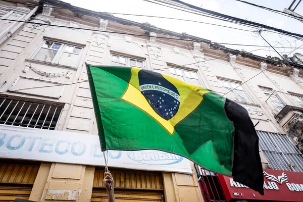 Salvador Bahia Brasil Noviembre 2021 Los Brasileños Protestan Contra Gobierno — Foto de Stock