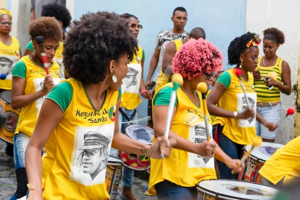Salvador Bahia Brasilien Juni 2018 Mitglieder Der Percussion Band Dida — Stockfoto