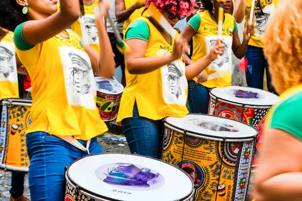 Salvador Bahia Brazil June 2018 Μέλη Της Μπάντας Κρουστών Dida — Φωτογραφία Αρχείου