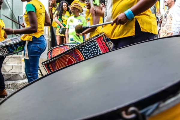Salvador Bahia Brasilien Juni 2018 Mitglieder Der Percussion Band Dida — Stockfoto