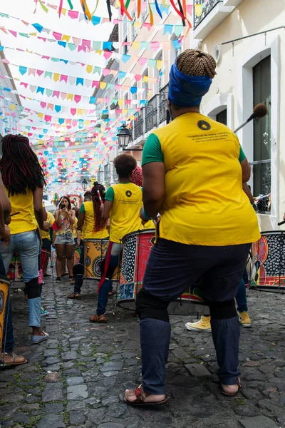 Salvador Bahia Brasil Junio 2018 Miembros Banda Percusión Dida Son — Foto de Stock