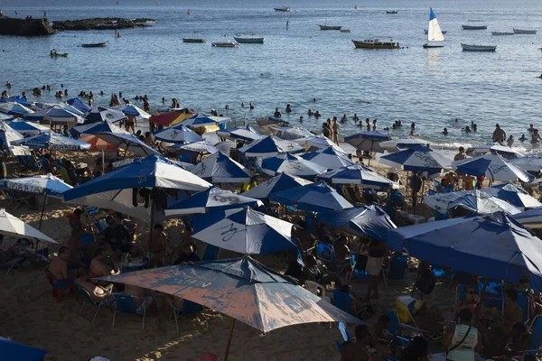 Salvador Bahia Brasile Aprile 2022 Brasiliani Turisti Fanno Bagno Nella — Foto Stock