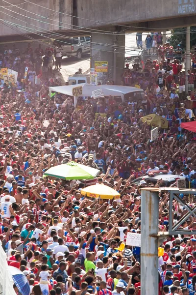 Salvador Bahia Brasilien April 2018 Fans Des Esporte Clube Bahia — Stockfoto