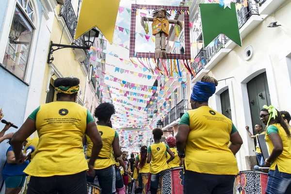 Salvador Bahia Brasilien Juni 2018 Mitglieder Der Percussion Band Dida — Stockfoto